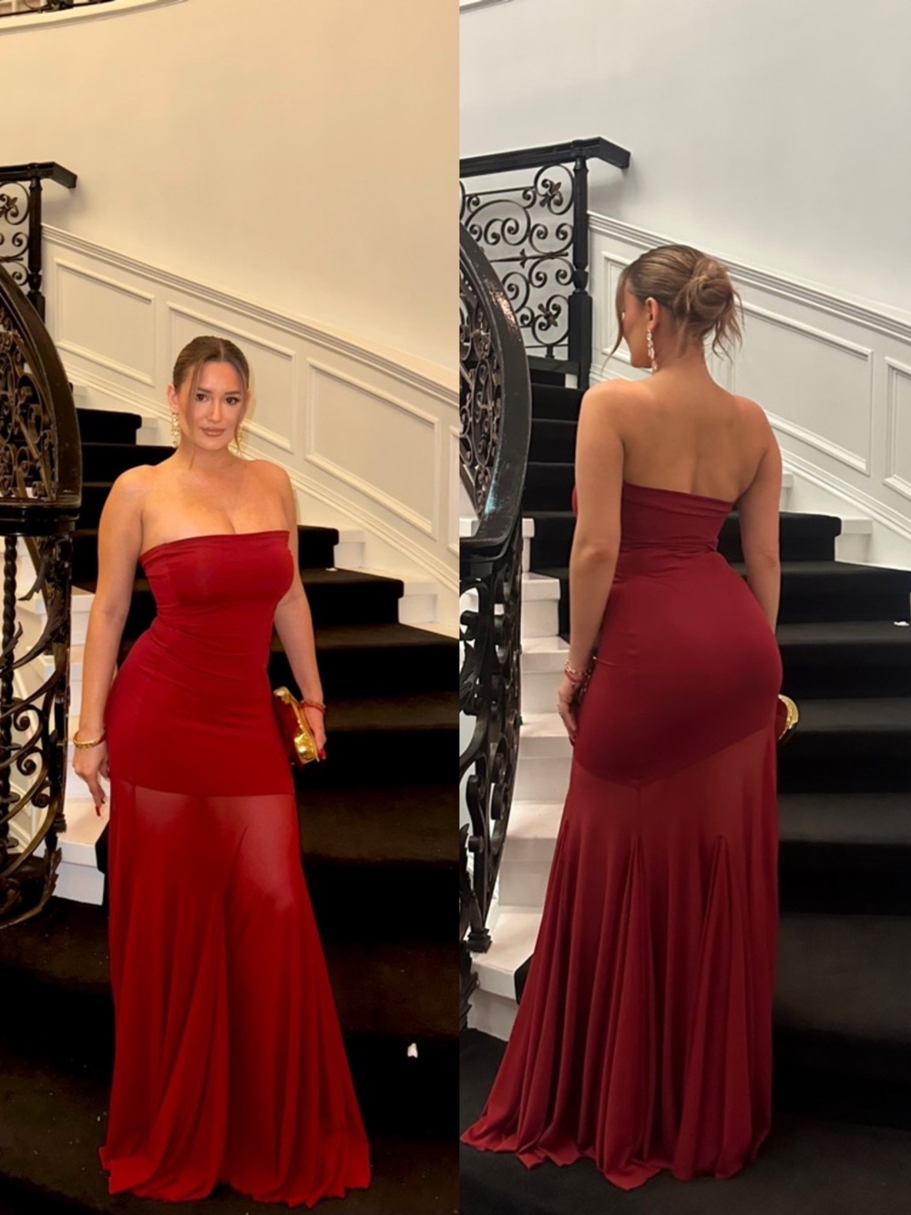 Deme by Gabriella Dahlia Gown in Maroon XS